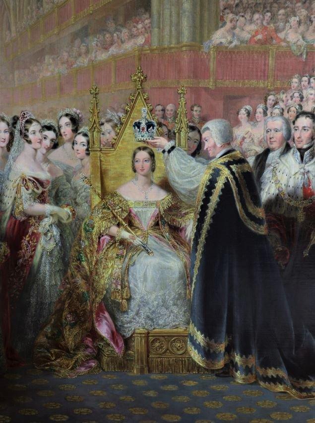 Detail of the Coronation of Queen Victoria by Edmund Thomas Parris (1793-1873)