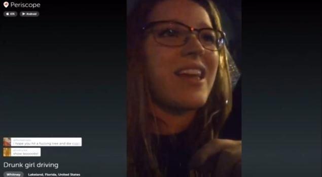 Whitney Beall used Periscope before her arrest on drunk driving charges