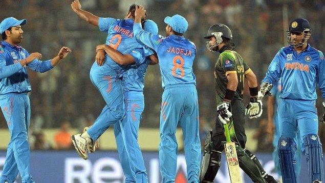 India celebrate another wicket in Mirpur