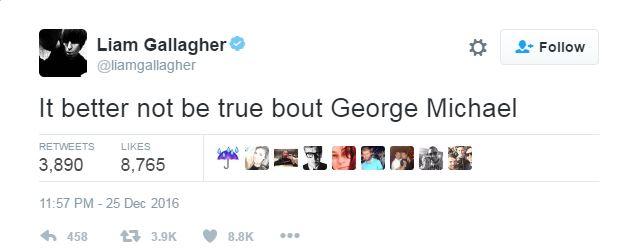 Liam Gallagher tweet