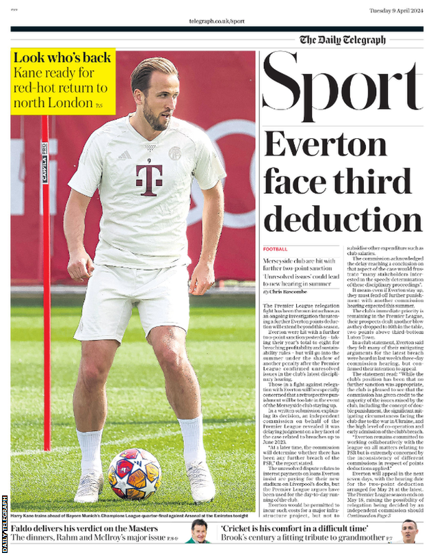 Daily telegraph football sales