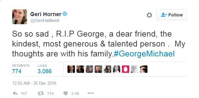 Geri Horner tweets