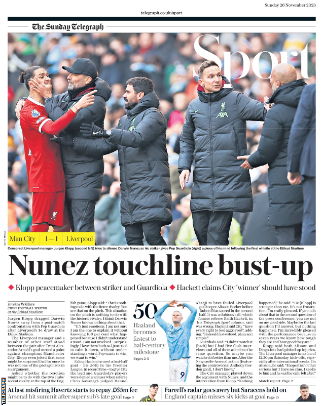 Telegraph back page