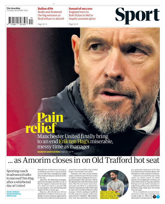 Guardian back page