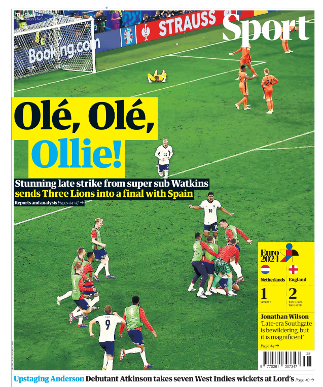 Guardian back page