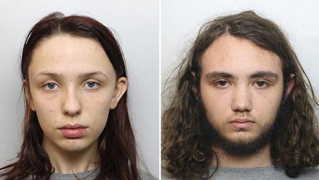 composite of mugshots of Scarlett Jenkinson and Eddie Ratcliffe