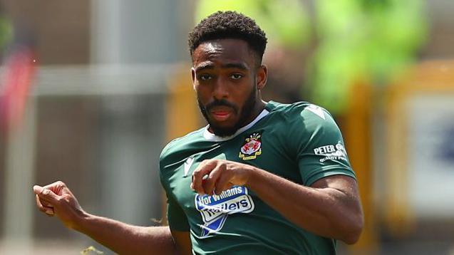 Reece Hall-Johnson playing for Wrexham