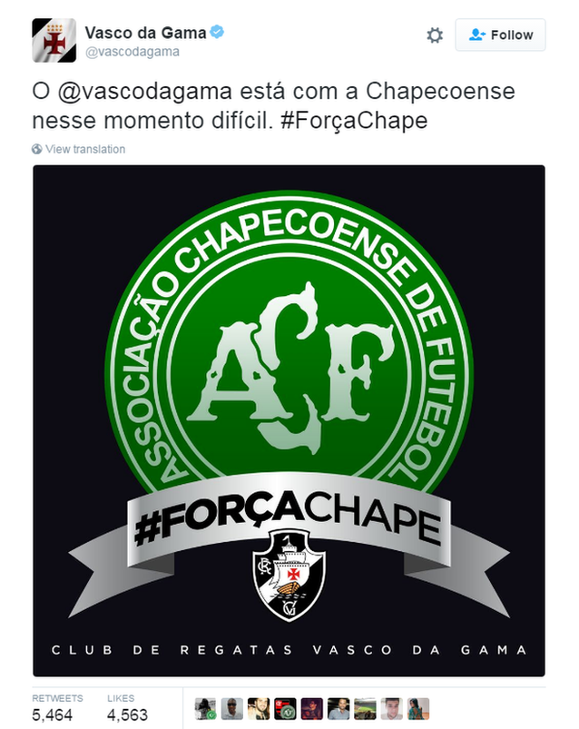 Vasco da Gama tweet