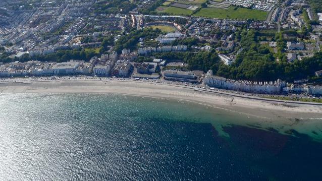 Douglas beach from the air