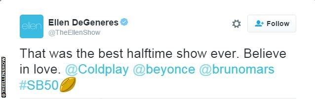 Ellen de Generes tweet