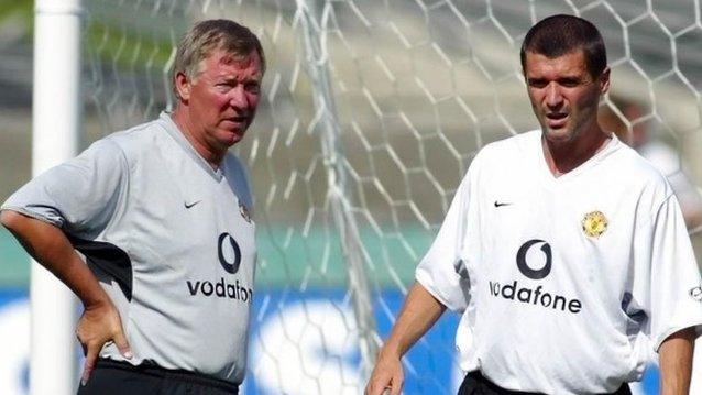 Alex Ferguson and Roy Keane