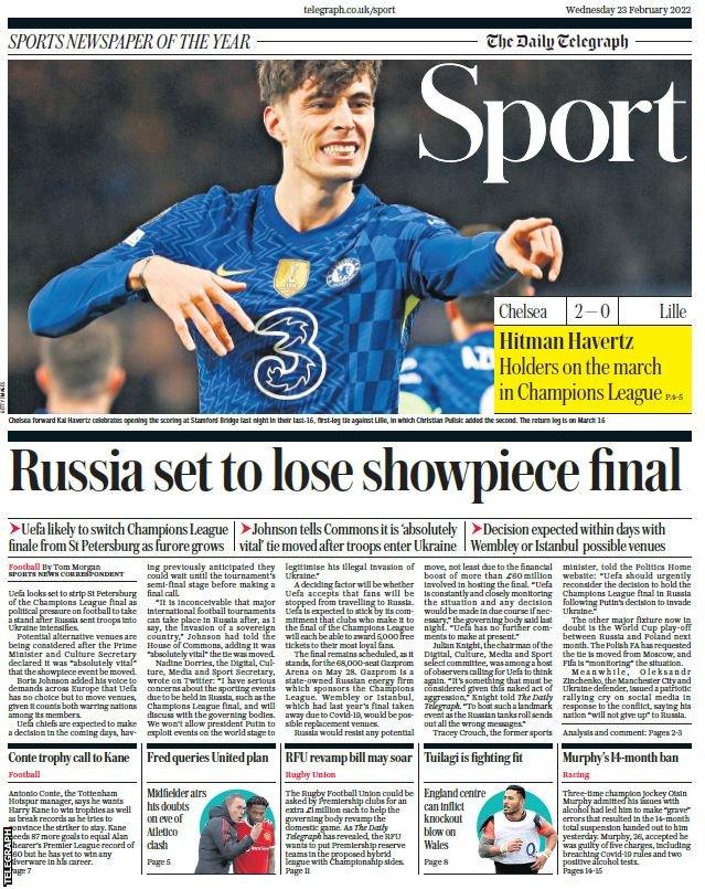 Telegraph back page