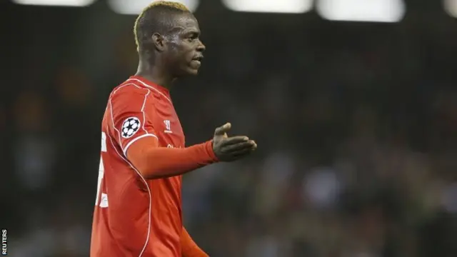 Mario Balotelli reacts