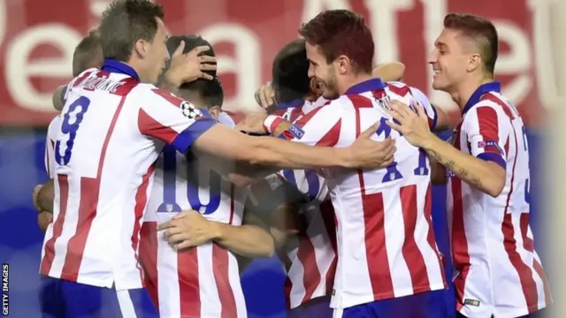 Atletico Madrid players celebrate