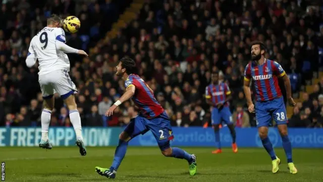 Steven Fletcher heads in the first goal of the game
