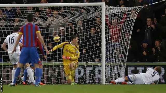 Wes Brown scores an own goal