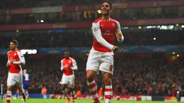 Mikel Arteta celebrates