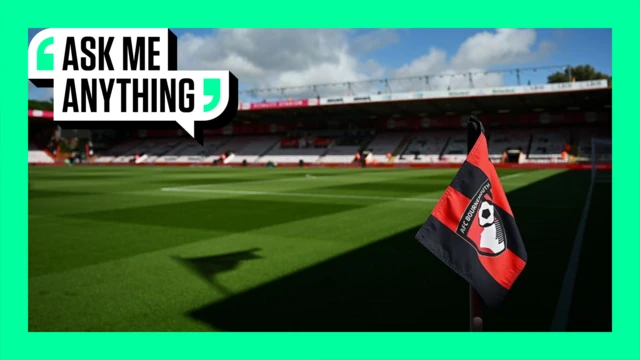 View from inside Vitality stadium with an Ask Me Anything graphic on top.