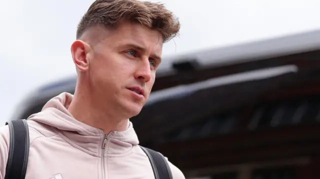 Fulham captain Tom Cairney arrives at a match