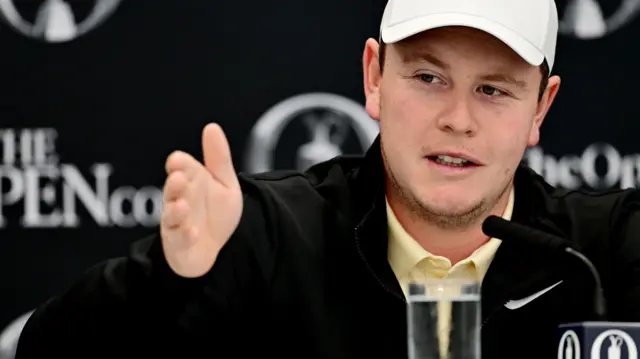 Robert MacIntyre chatting in his news conference at The Open