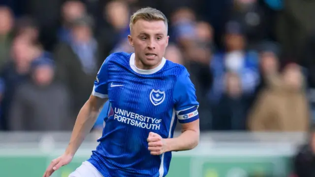 A photo of Joe Morrell playing for Portsmouth in November 2023