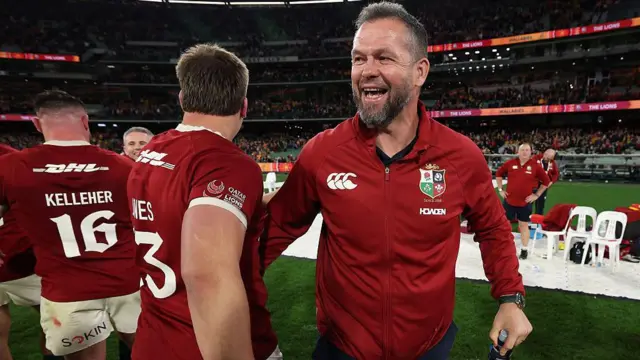 Head coach Andy Farrell was all smiles after his side claim a series win against Australia in the second Test