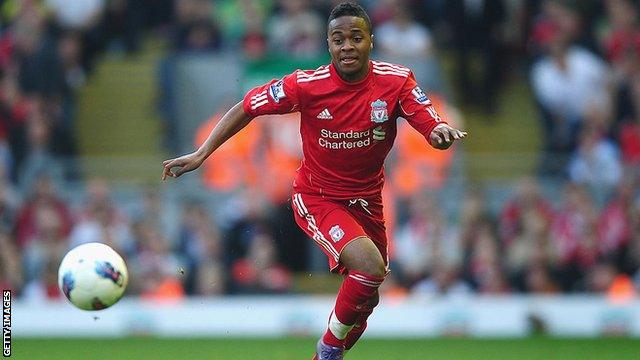 Raheem Sterling making his Liverpool debut in 2012