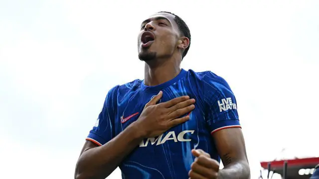 Levi Colwill celebrates