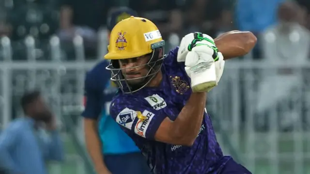 A Quetta Gladiators batter driving