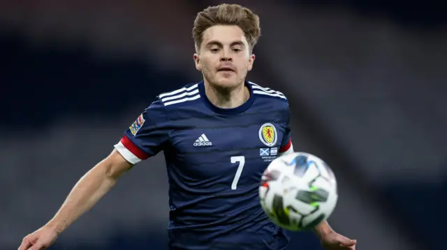 Celtic's James Forrest hasn't started a competitive fixture for Scotland since the 1-1 draw at home to Israel in September 2020