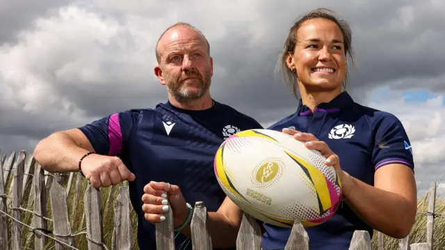 Scotland head coach Bryan Easson and captain Rachel Malcolm