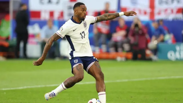 Ivan Toney takes a penalty for England