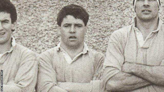 Warren Gatland when he was player coach with the Irish club Galwegians