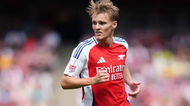 Martin Odegaard in action for Arsenal