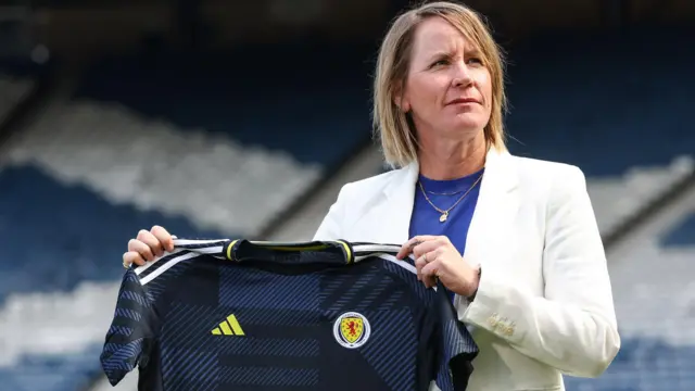 New Scotland Women's National Team head coach Melissa Andreatta is unveiled to the media at Hampden Park