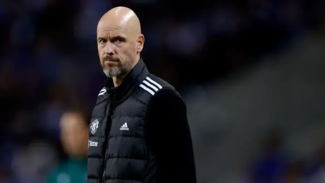 Erik ten Hag looks on