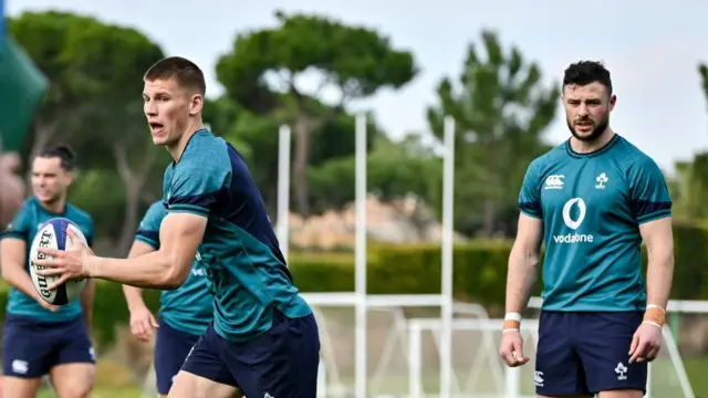 Sam Prendergast and Robbie Henshaw