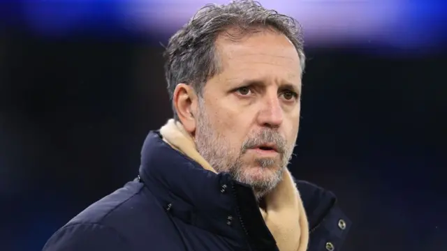 Fabio Paratici looks on while working at Tottenham in 2023
