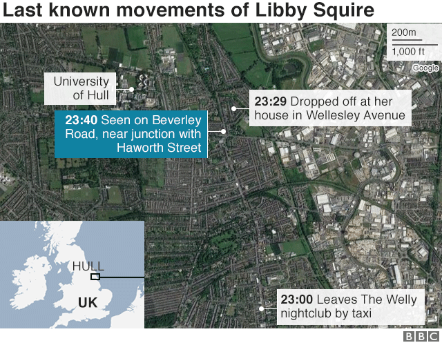 Libby Squire's last known movements