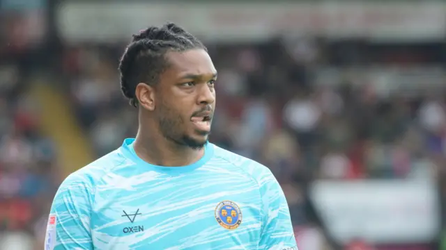 Jamal Blackman playing for Shrewsbury Town last season