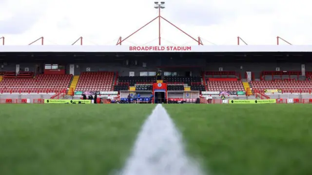 General view of Crawley Town's Broadfield Stadium