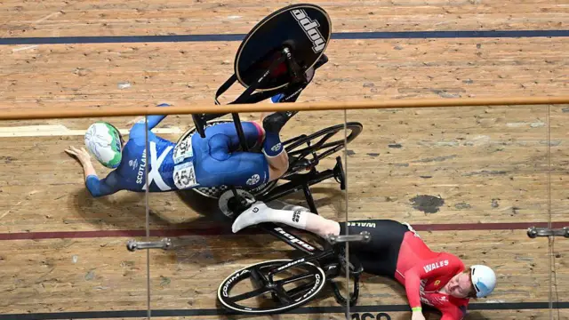 Rhian Edmunds and Lauren Bell crash