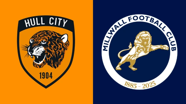 The Hull City and Millwall club badges side by side