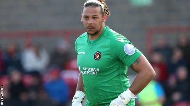 Nathan Ashmore in action for his former club Ebbsfleet United against Dagenham & Redbridge in the National League in April 2019