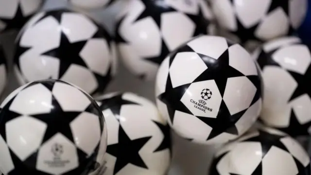 Champions League balls for the draw
