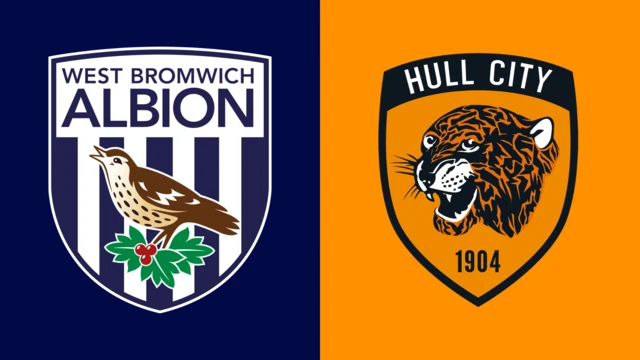 Side-by-side of West Bromwich Albion and Hull City club badges