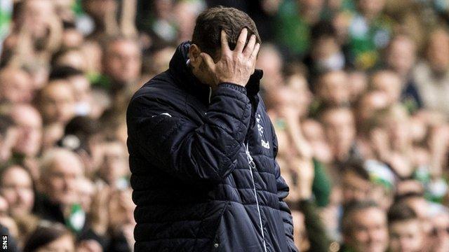 Rangers manager Graeme Murty at Celtic Park