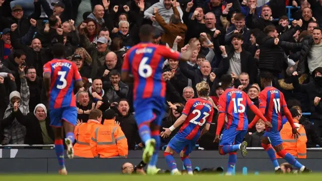 Crystal Palace players celebrate