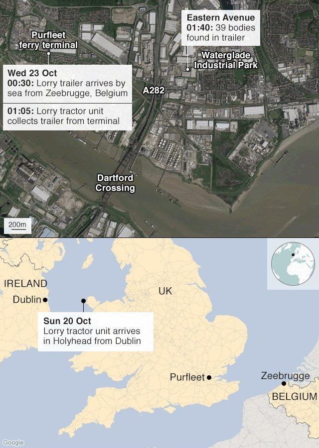 Graphic of Purfleet ferry channel