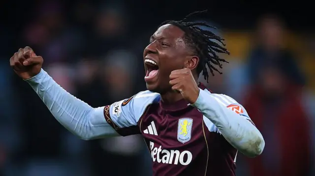 Jamaldeen Jimoh-Aloba in action for Aston Villa
